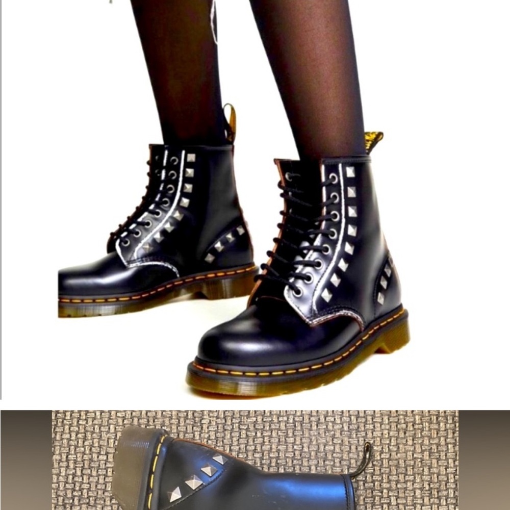 Dr. Martens 1460 Stud Leather Core Appliqué Lace Up boots - Picture 5 of 12